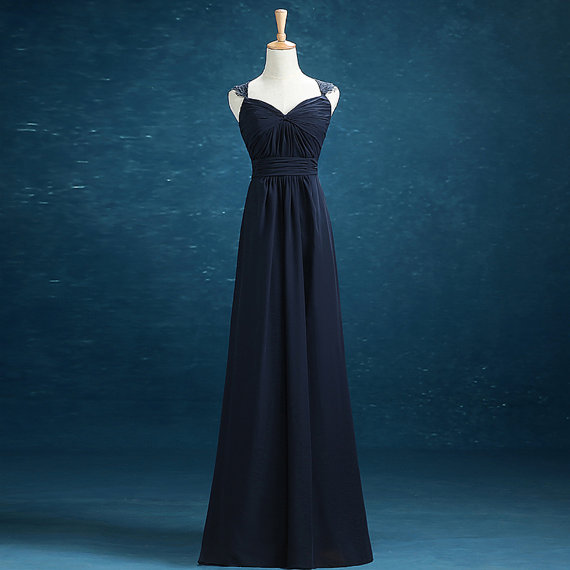 Dark Blue Long Dresses For Prom/ Party/Bridesmaid on Luulla
